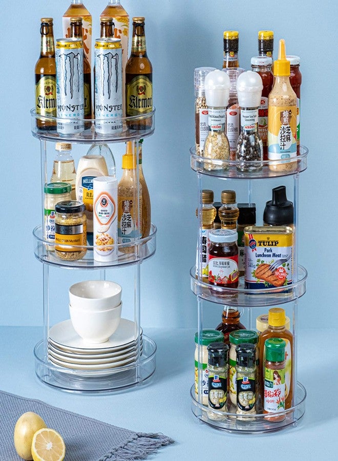 LonlyEagle Non-Skid 3 Tier Lazy Susan Turntable - 360 Degree Rotating Spice Rack for Kitchen, Cabinet & Pantry - Image 2